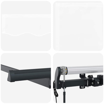 Tenda Retrattile Bianco 350 x 200 cm Tessuto | homemem39