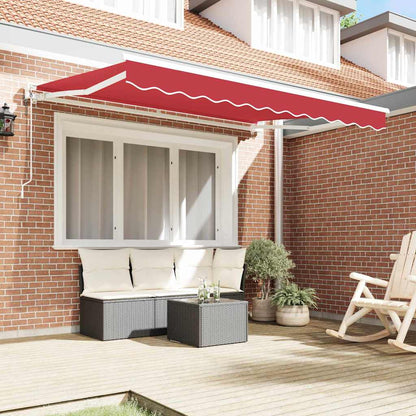 Tenda Retrattile Rosso 350 x 200 cm Poliestere e Metallo
