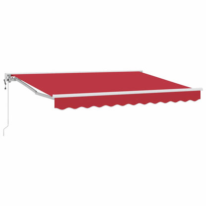 Tenda Retrattile Rosso 350 x 200 cm Poliestere e Metallo
