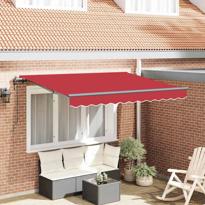 Tenda Retrattile Rosso 350 x 200 cm Tessuto