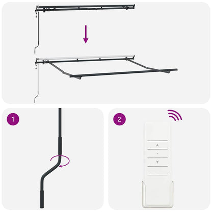 Tenda Retrattile Rosso 350 x 200 cm Tessuto