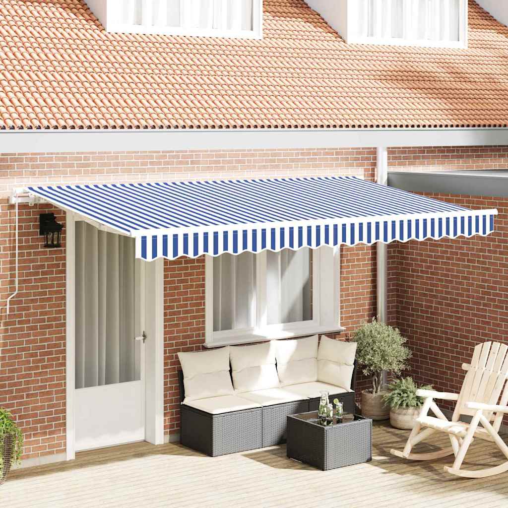 Tenda Retrattile Blu 400 x 200 cm Tessuto | homemem39