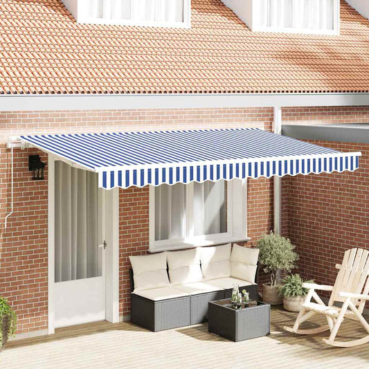 Tenda Retrattile Blu 400 x 200 cm Tessuto | homemem39