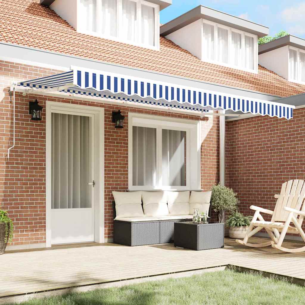 Tenda Retrattile Blu 400 x 200 cm Tessuto
