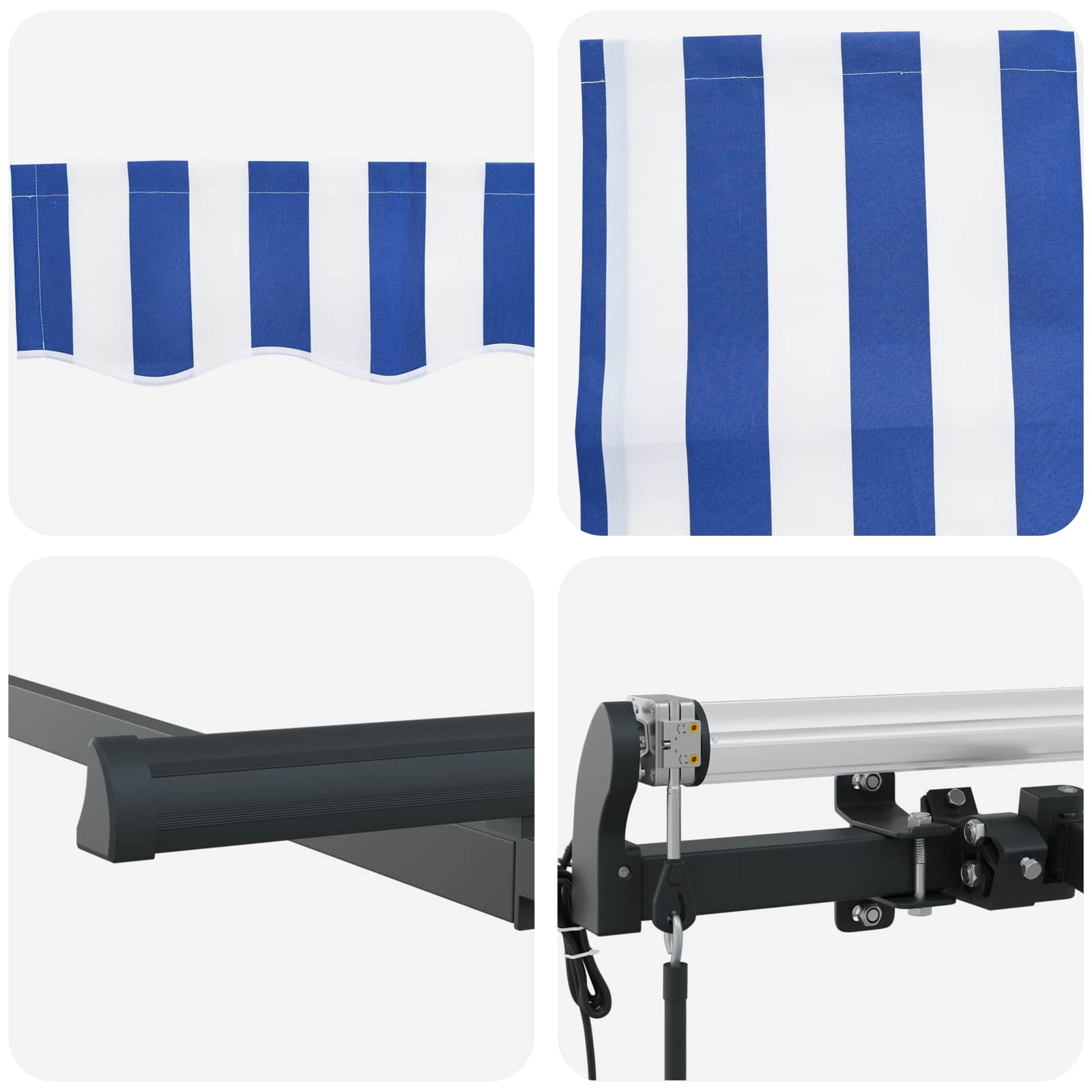 Tenda Retrattile Blu 400 x 200 cm Tessuto | homemem39