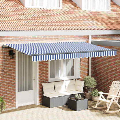 Tenda Retrattile Blu 400 x 200 cm Tessuto