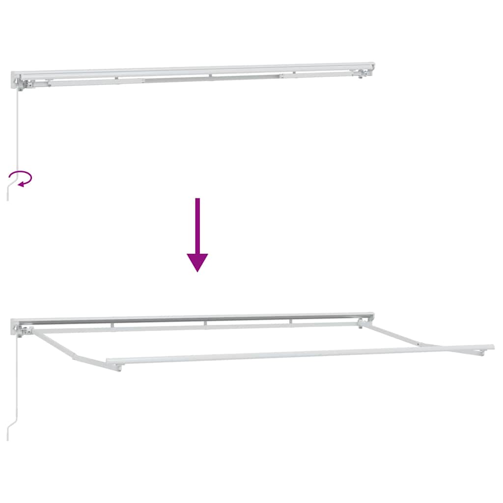Struttura della tenda Crema 400 x 200 cm | homemem39