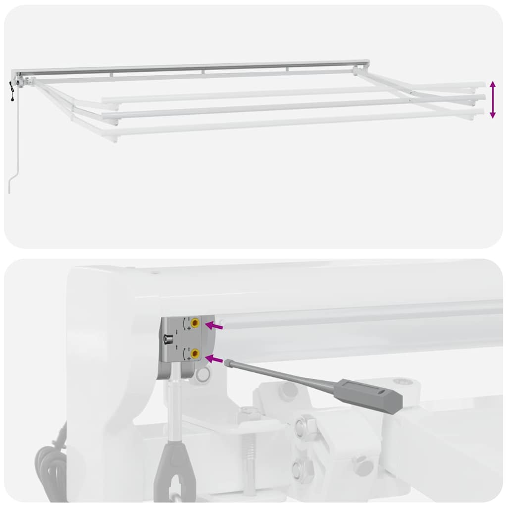 Struttura della tenda Crema 400 x 200 cm | homemem39