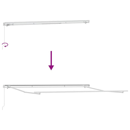 Tenda Retrattile Crema 400 x 200 cm Tessuto