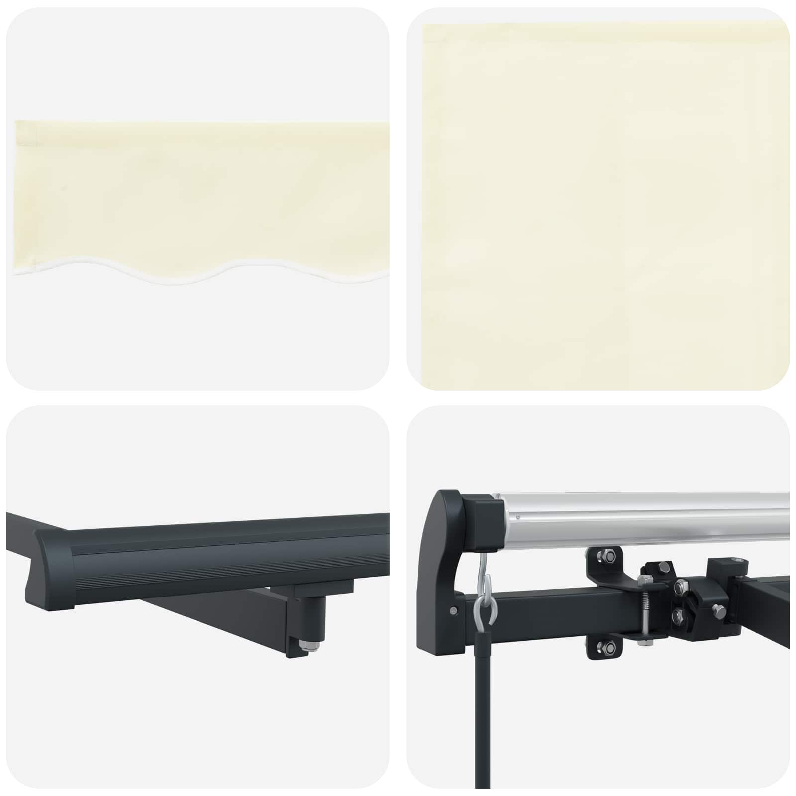 Tenda Retrattile Crema 400 x 200 cm Tessuto | homemem39