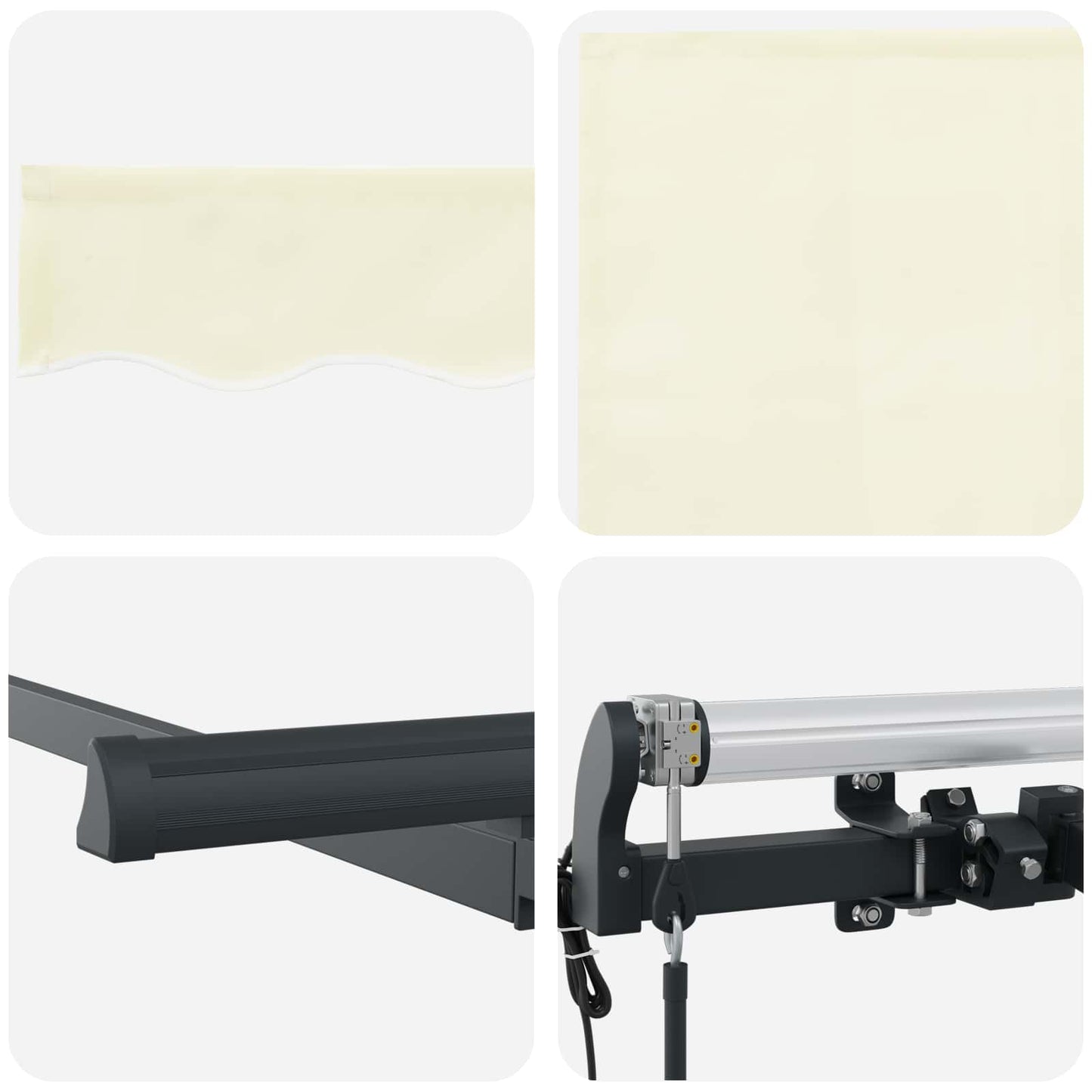 Tenda Retrattile Crema 400 x 200 cm Tessuto | homemem39