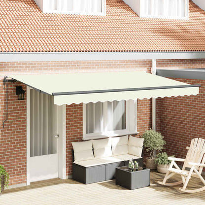 Tenda Retrattile Crema 400 x 200 cm Tessuto