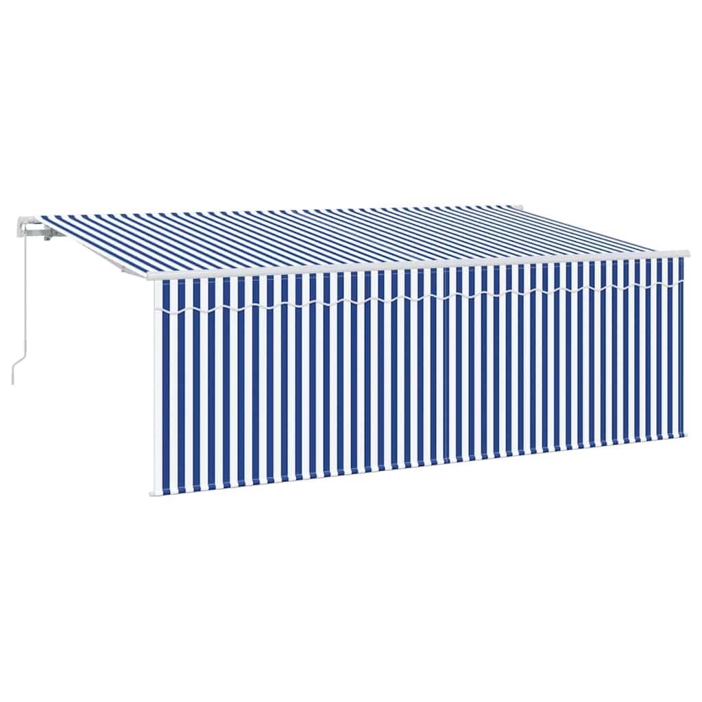Tenda Retrattile Blu e Bianco 400 x 200 cm | homemem39
