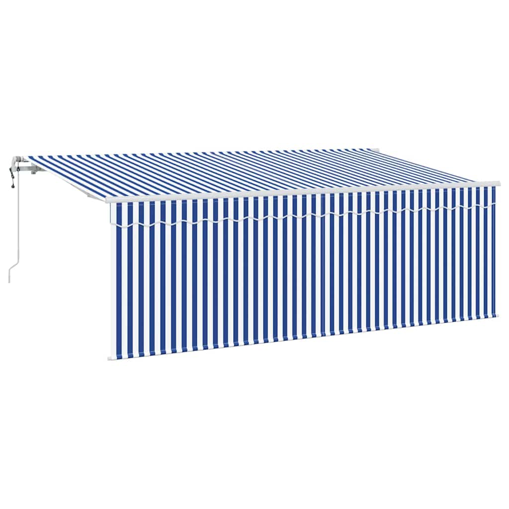 Tenda Retrattile Blu e Bianco 400 x 200 cm | homemem39