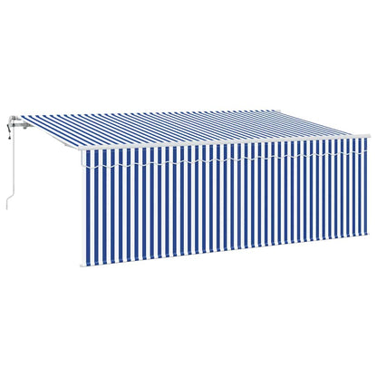 Tenda Retrattile Blu e Bianco 400 x 200 cm | homemem39