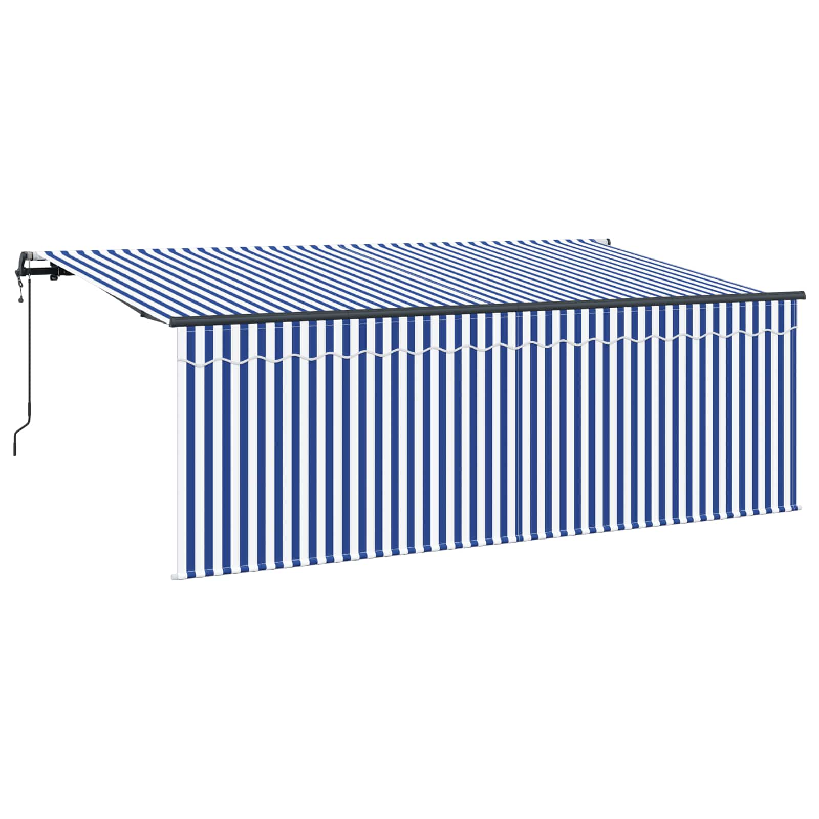 Tenda Retrattile Blu e Bianco 400 x 200 cm | homemem39