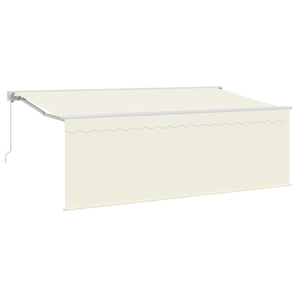 Tenda Retrattile Crema 400 x 200 cm Poliestere e Alluminio
