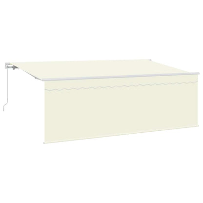 Tenda Retrattile Crema 400 x 200 cm Poliestere e Alluminio