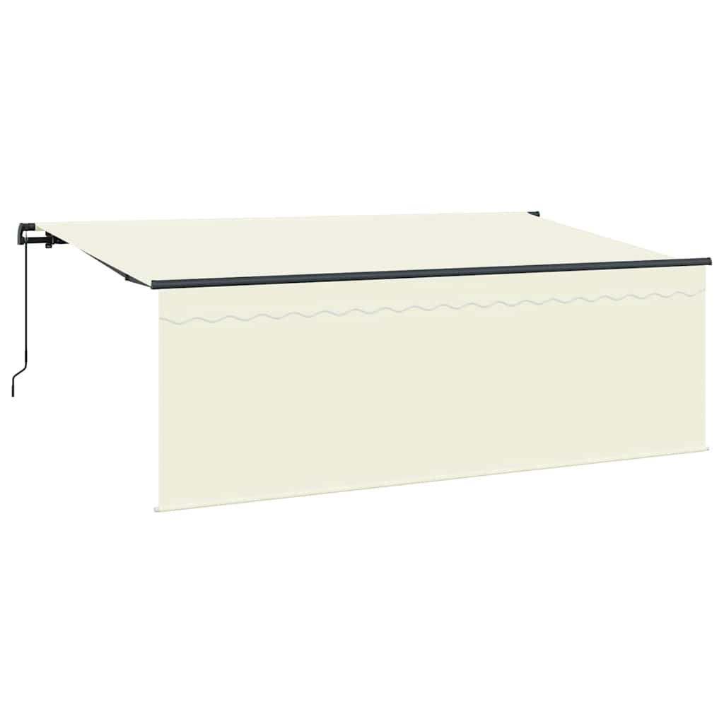 Tenda Retrattile Crema 400 x 200 cm Poliestere e Alluminio