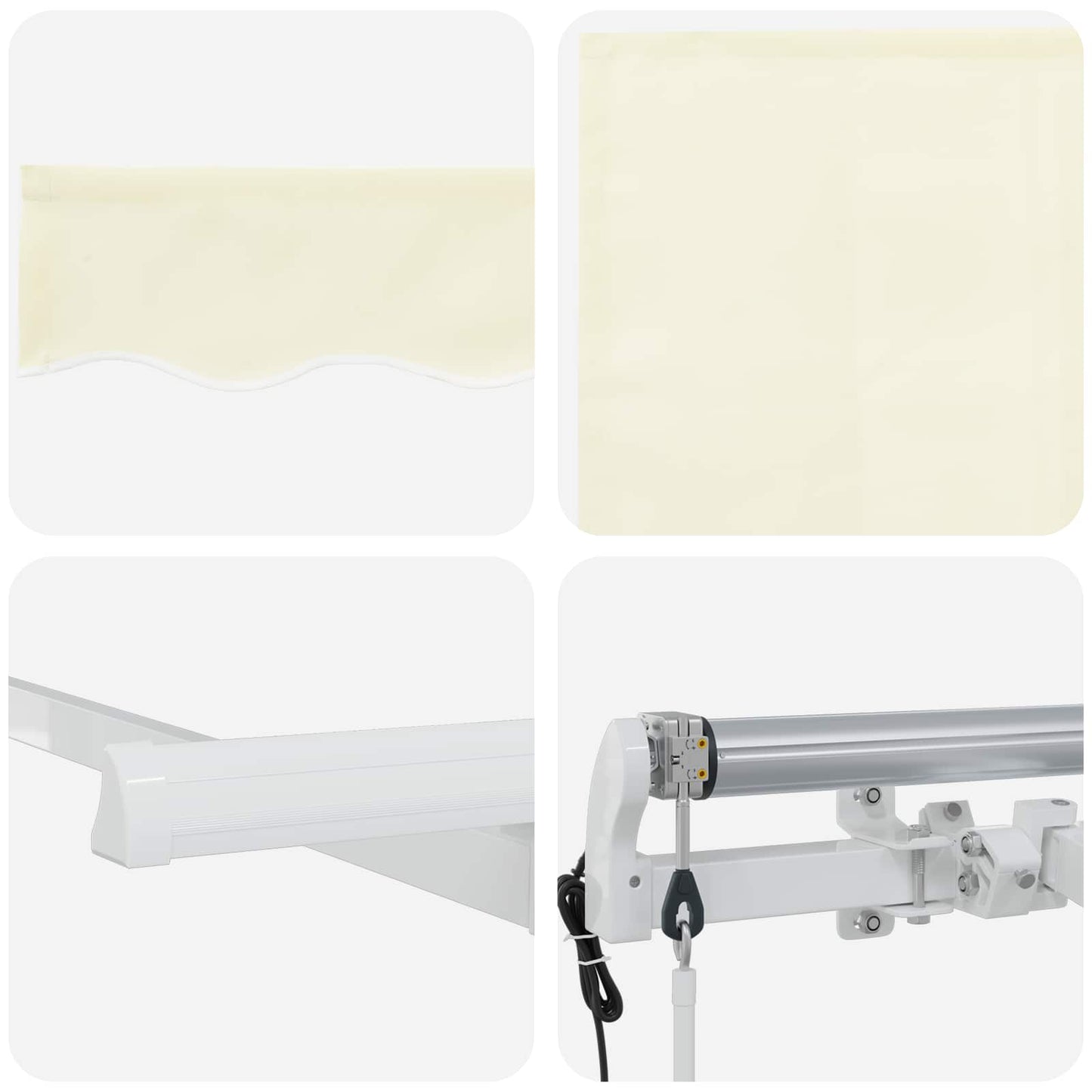 Tenda Retrattile Crema 400 x 200 cm Poliestere e Alluminio | homemem39