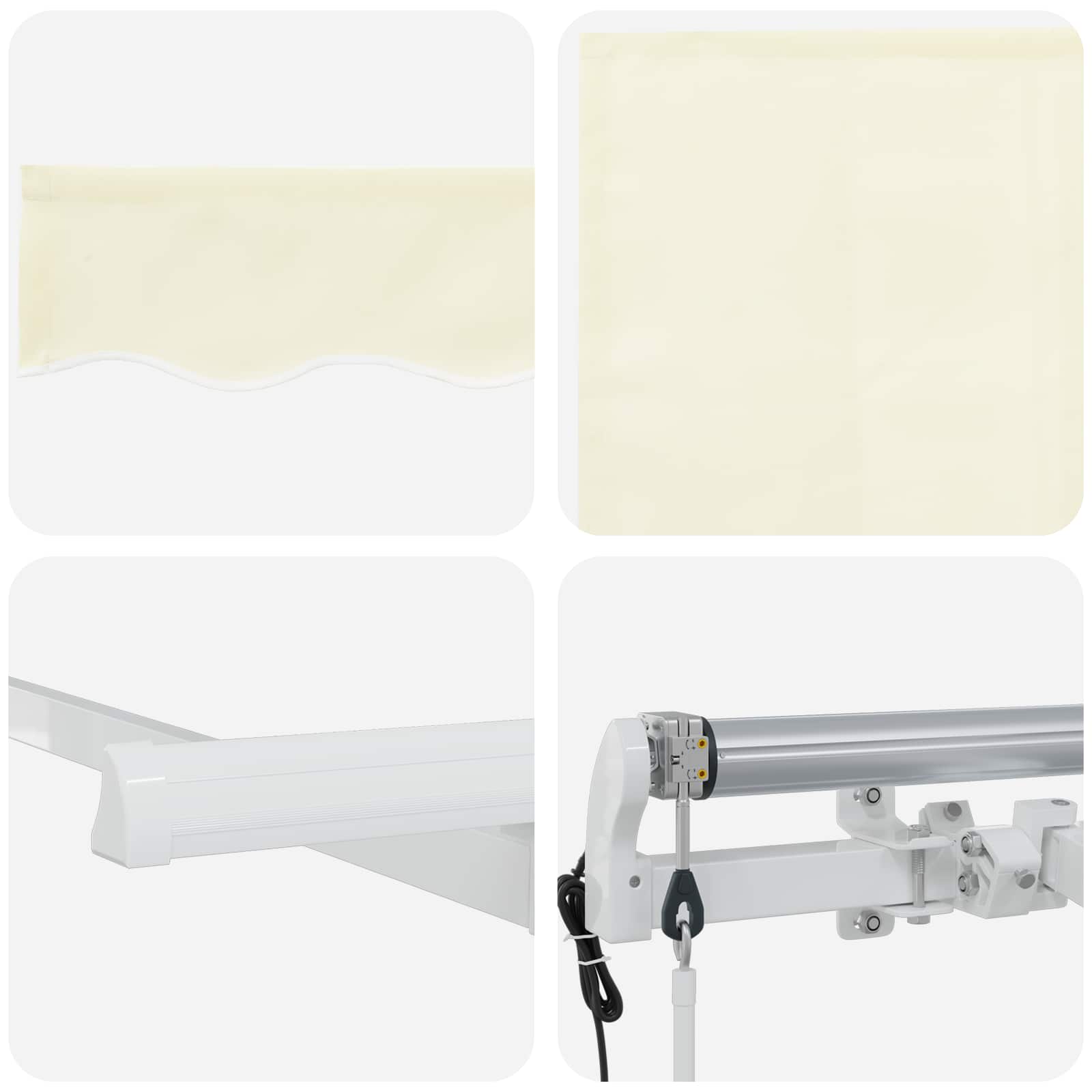 Tenda Retrattile Crema 400 x 200 cm Poliestere e Alluminio | homemem39