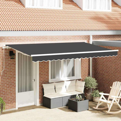 Tenda Retrattile Antracite 400 x 200 cm Tessuto | homemem39