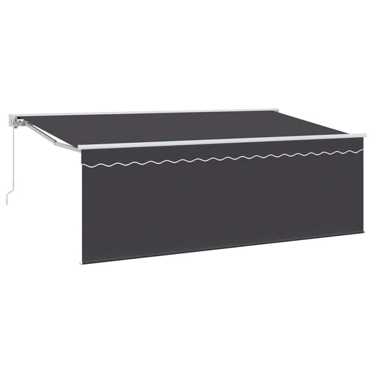 Tenda Retrattile Antracite 400 x 200 cm Poliestere e Alluminio | homemem39