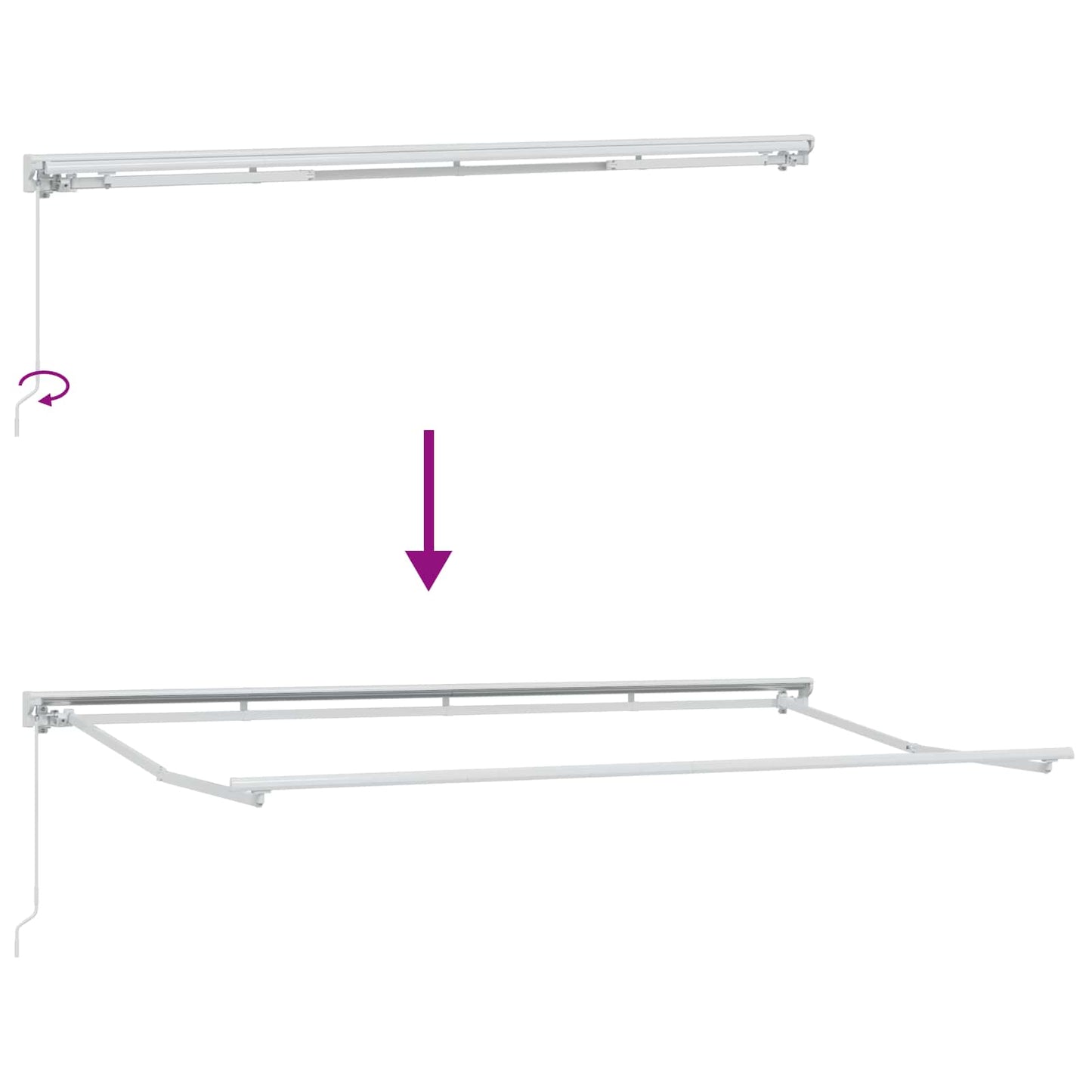 Tenda Retrattile Antracite 400 x 200 cm Poliestere e Alluminio | homemem39