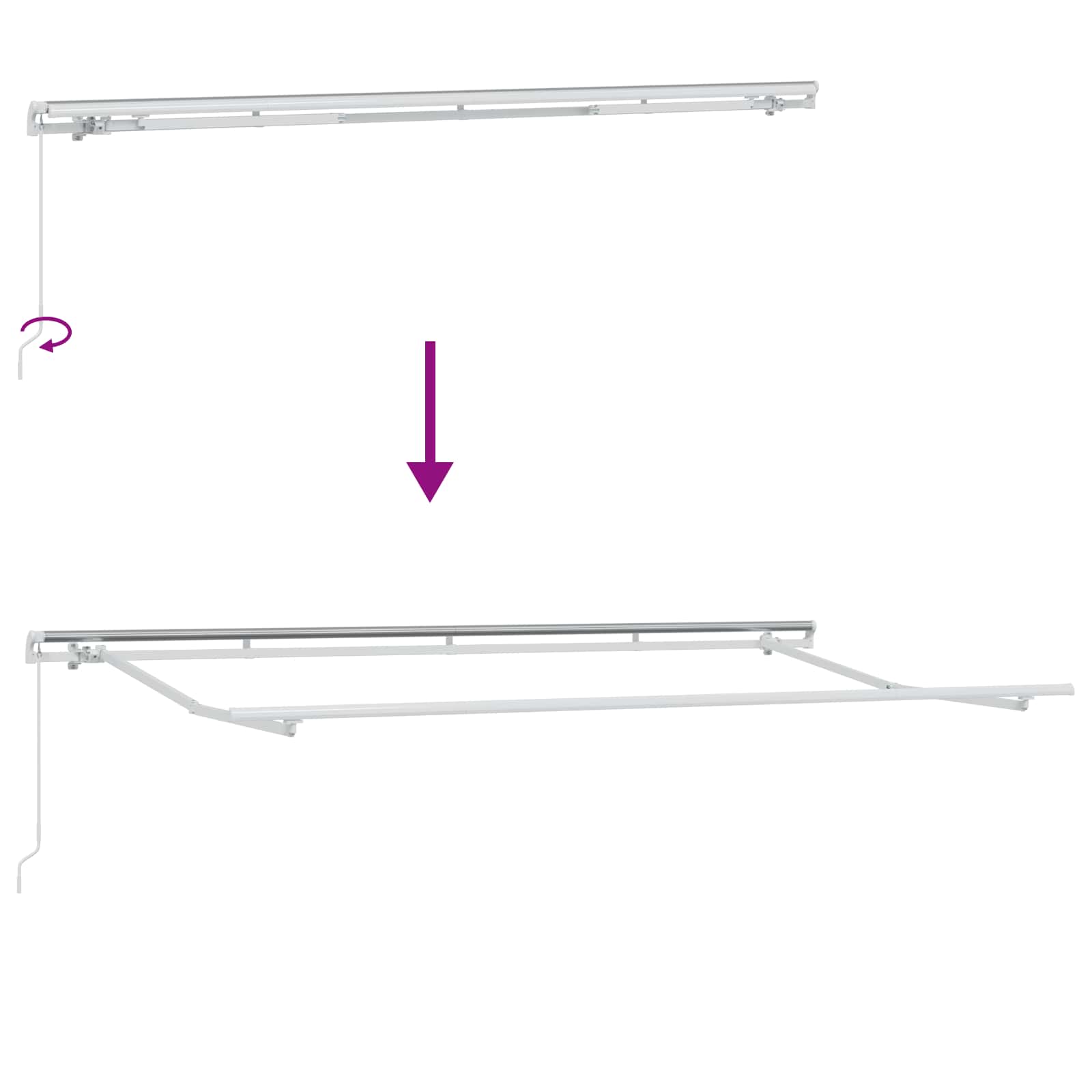 Tenda Retrattile Antracite 400 x 200 cm Poliestere e Alluminio | homemem39