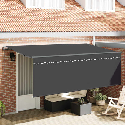 Tenda Retrattile Antracite 400 x 200 cm Poliestere e Alluminio | homemem39