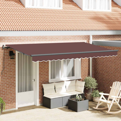 Tenda retrattile Marrone 400 x 200 cm Tessuto
