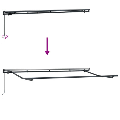 Tenda retrattile Marrone 400 x 200 cm Tessuto