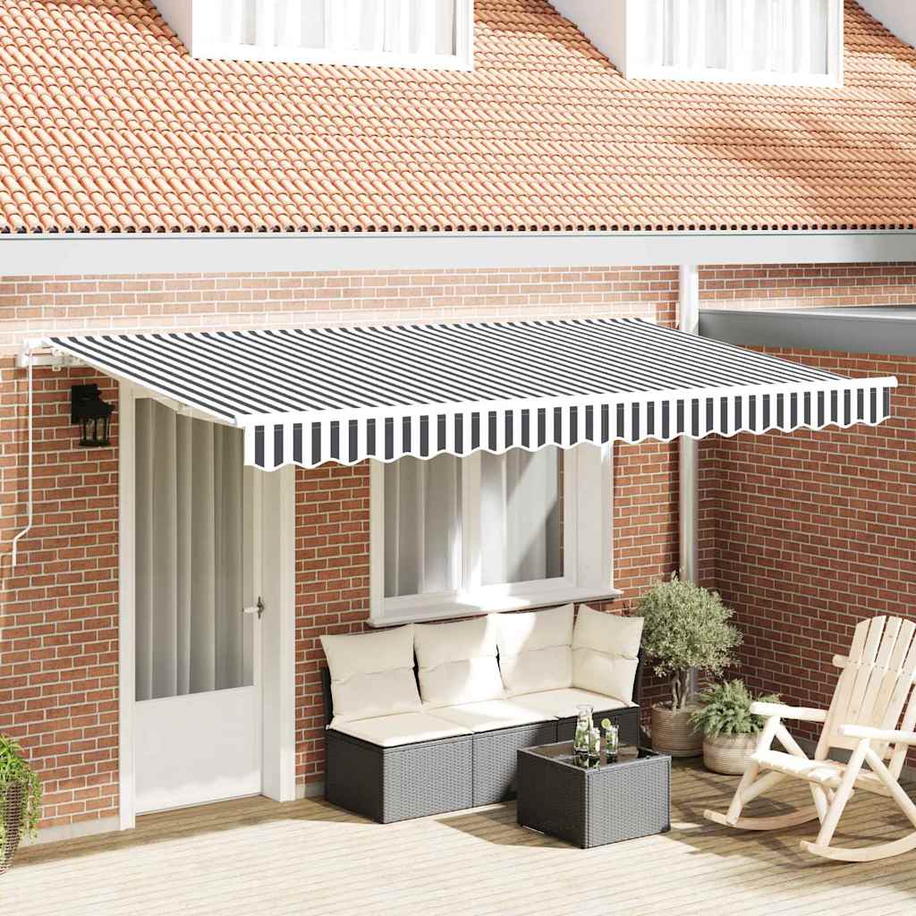 Tenda Retrattile Antracite 400 x 200 cm Tessuto | homemem39