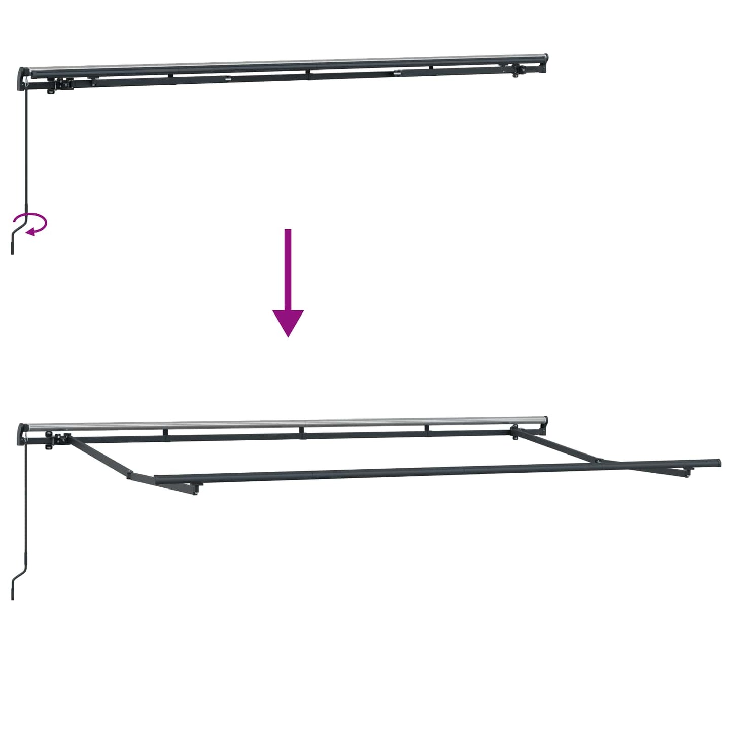 Tenda retrattile Giallo 400 x 200 cm Tessuto | homemem39