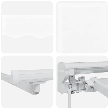 Tenda Retrattile Bianco 400 x 200 cm Poliestere e Metallo