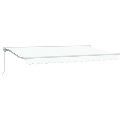 Tenda Retrattile Bianco 400 x 200 cm Poliestere e Metallo