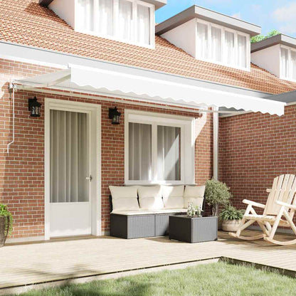 Tenda Retrattile Bianco 400 x 200 cm Poliestere e Metallo