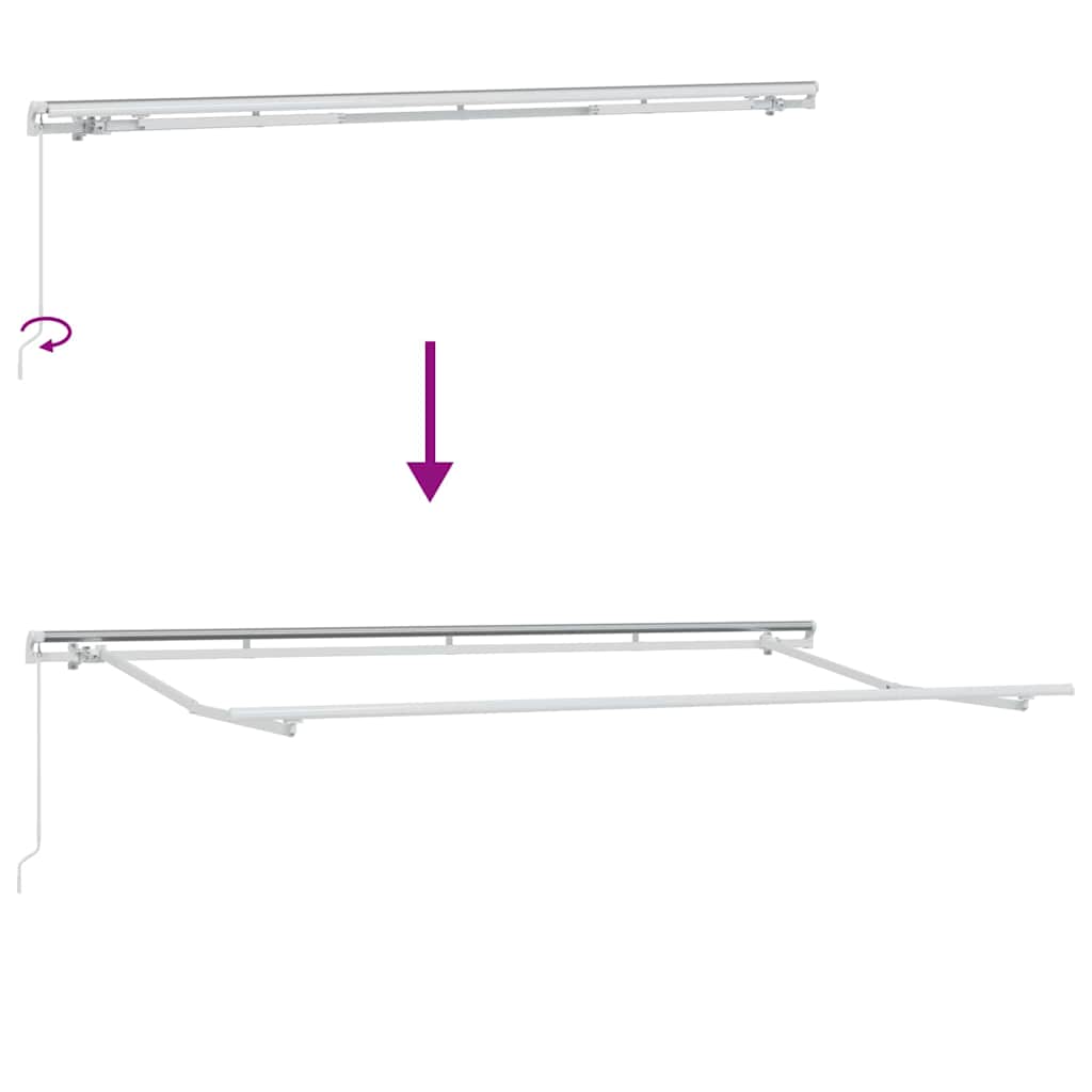 Tenda Retrattile Bianco 400 x 200 cm Tessuto