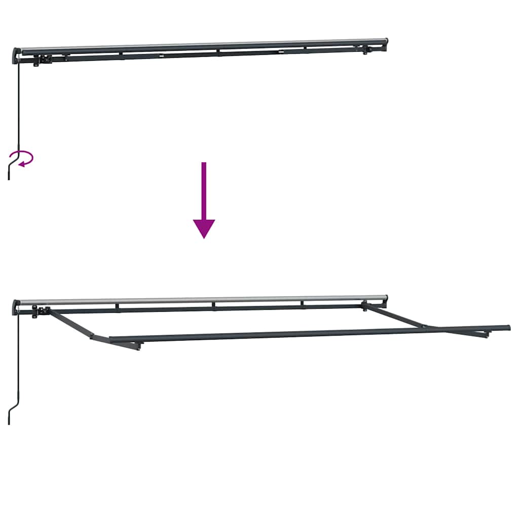 Tenda Retrattile Bianco 400 x 200 cm Tessuto