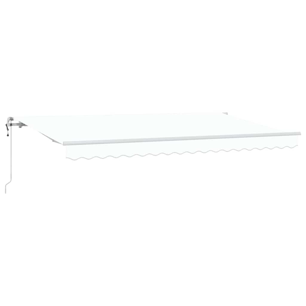 Tenda Retrattile Bianco 400 x 200 cm Tessuto