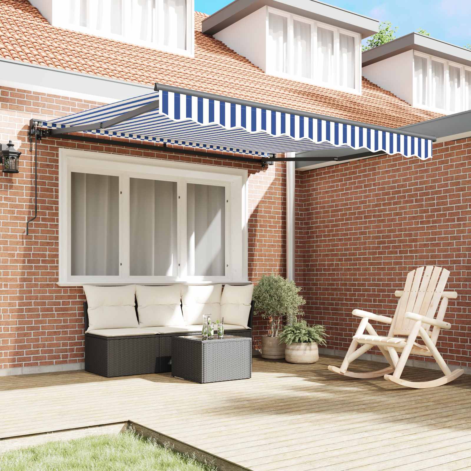 Struttura della tenda Blu e Bianco 300 x 250 cm | homemem39