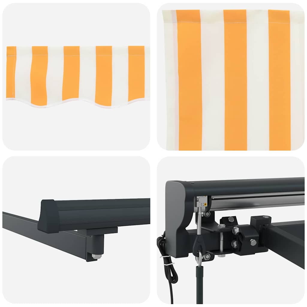 Tenda Retrattile Giallo e Bianco 300 x 250 cm