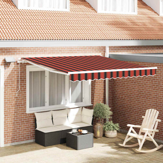 Tenda Retrattile con arancione e marrone 300 x 250 cm Tessuto - homemem39
