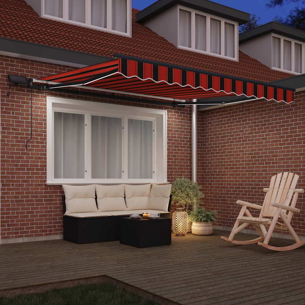 Tenda Retrattile arancione e marrone 300 x 250 cm Tessuto - homemem39