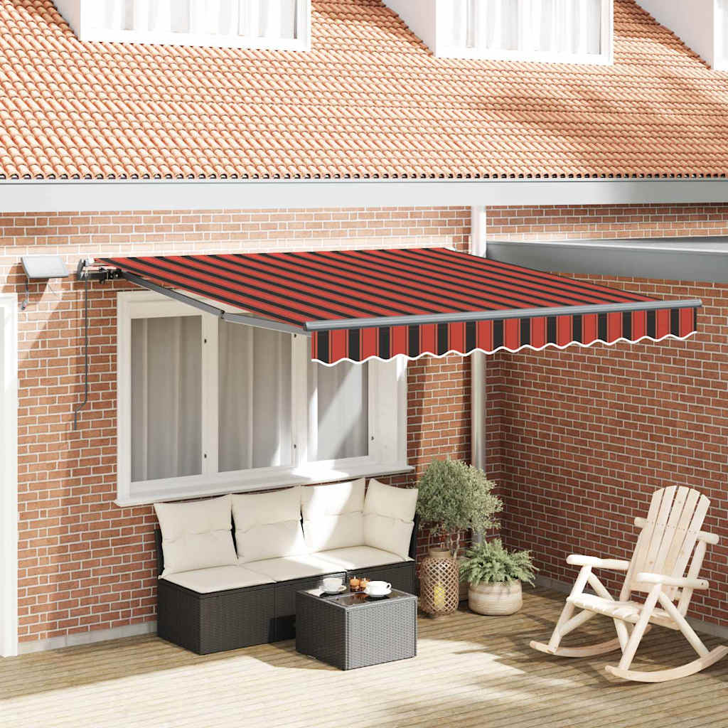 Tenda Retrattile arancione e marrone 300 x 250 cm Tessuto - homemem39