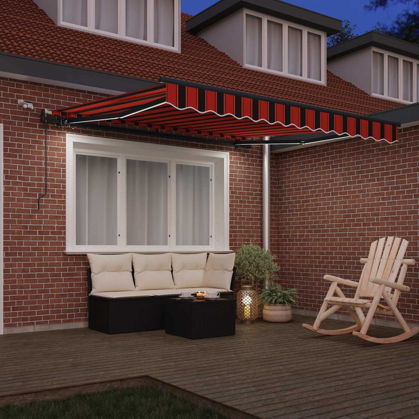 Tenda retrattile arancione e marrone 300 x 250 cm Poliestere | homemem39