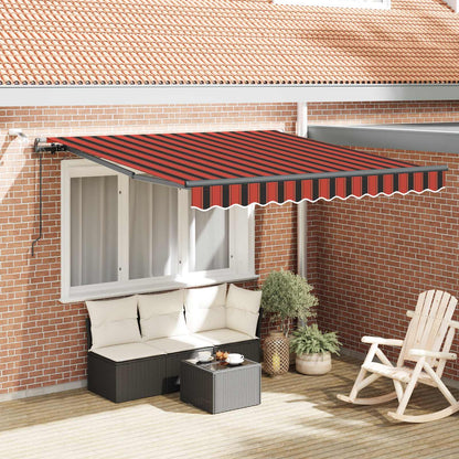 Tenda retrattile arancione e marrone 300 x 250 cm Poliestere | homemem39