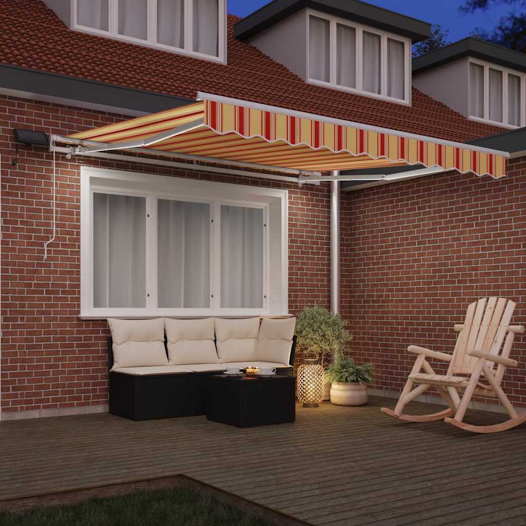 Tenda Retrattile con giallo e arancione 300 x 250 cm Tessuto - homemem39
