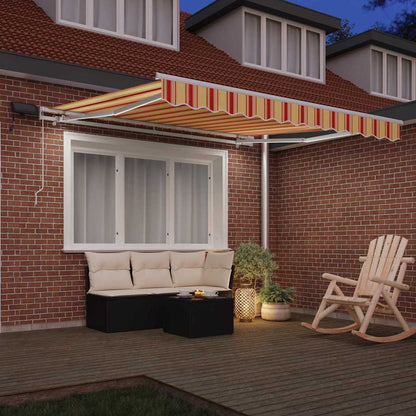 Tenda Retrattile con giallo e arancione 300 x 250 cm Tessuto - homemem39