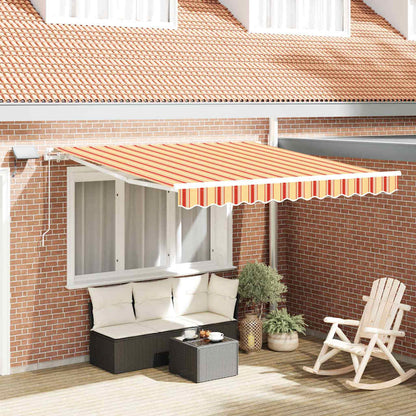 Tenda Retrattile con giallo e arancione 300 x 250 cm Tessuto - homemem39